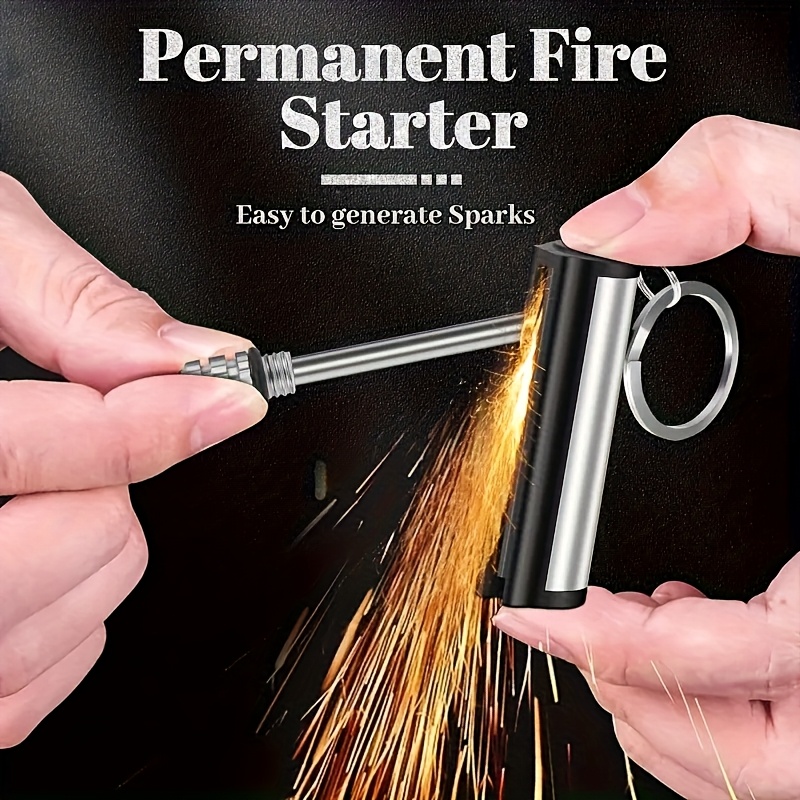 Fire Starting Kit - Briquet assorti en métal de silex,
