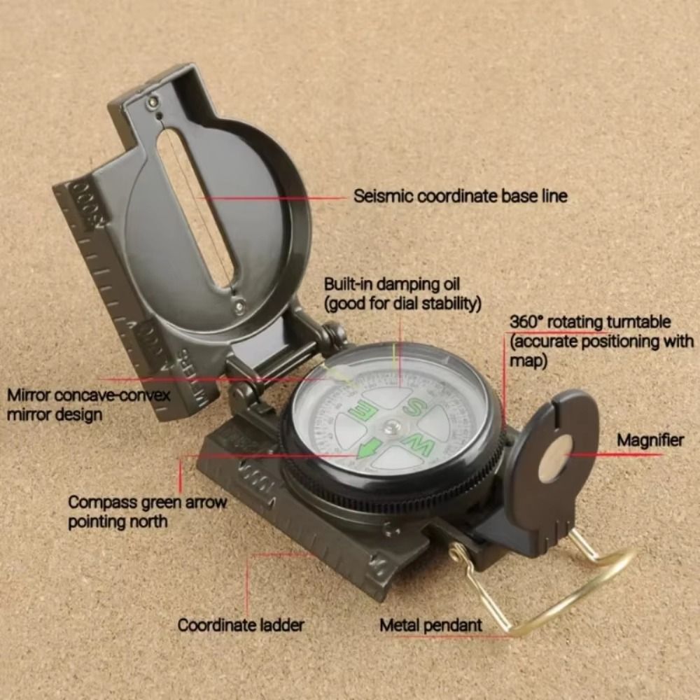 Boussole professionnelle étanc - Compass Lensatic avis et prix